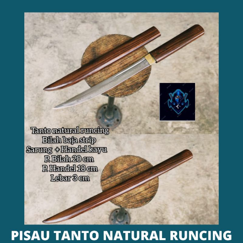 PISAU SEMBELIB TANTO NATURAL RUNCING KUALITAS SUPER TAJAM