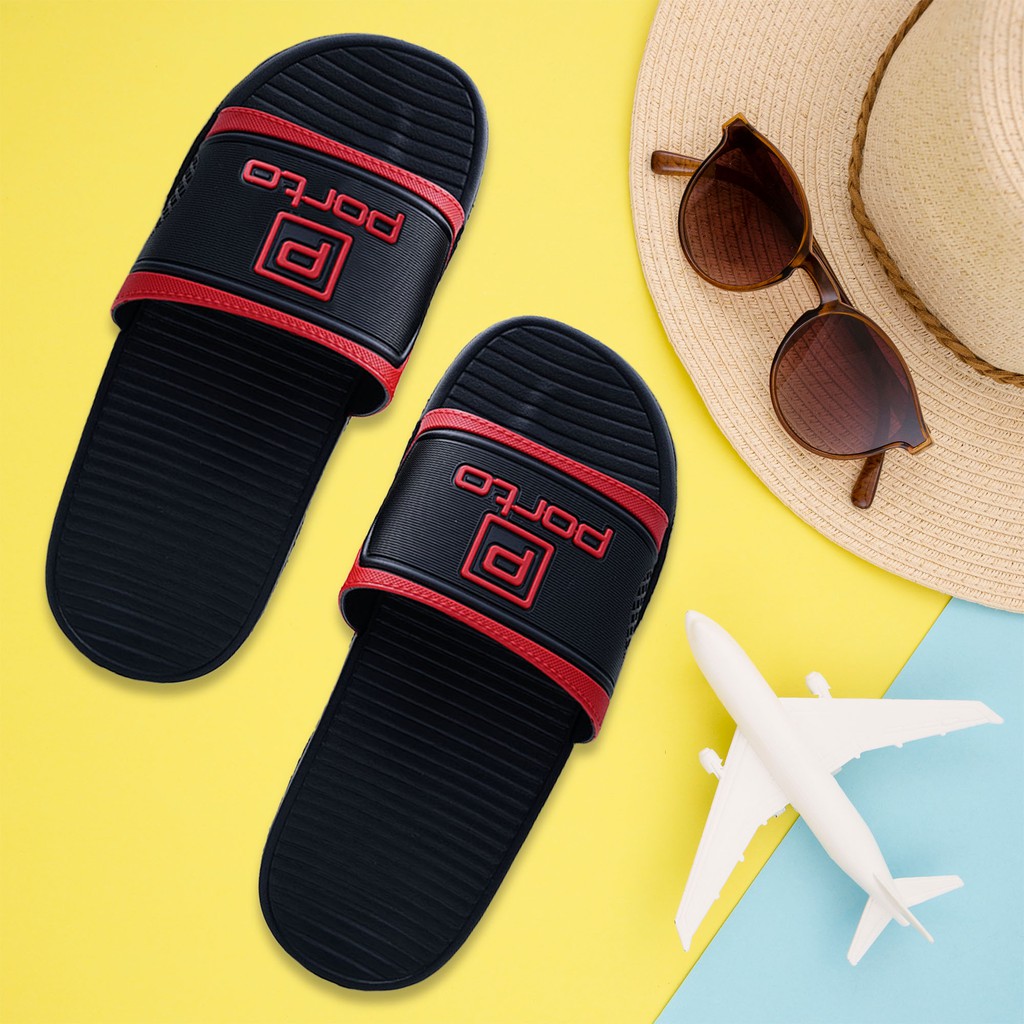 Porto - Sandal Pria Karet House Slipper Kuat Nyaman Porto Man Original 1011M (Super Sale!)-4
