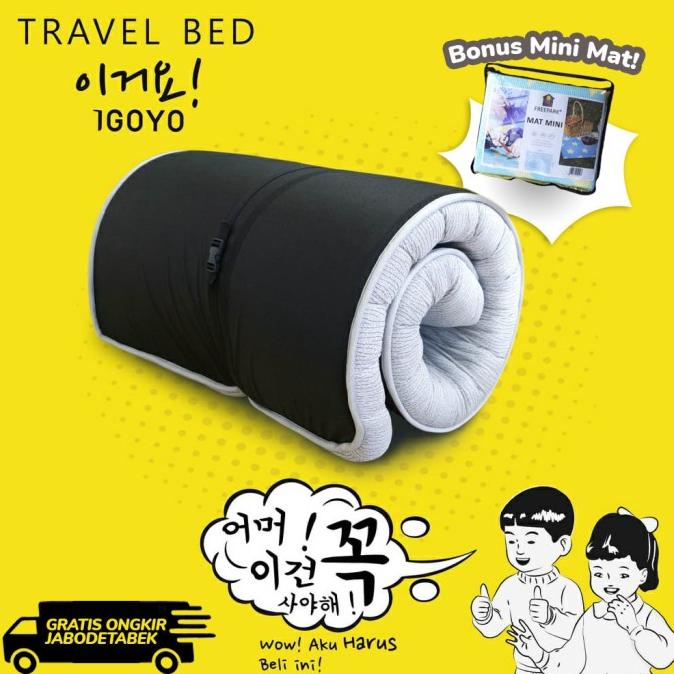 Ongkir Murah Jabodetabek -Igoyo Travel Bed/Kasur Lipat Gulung Portable
