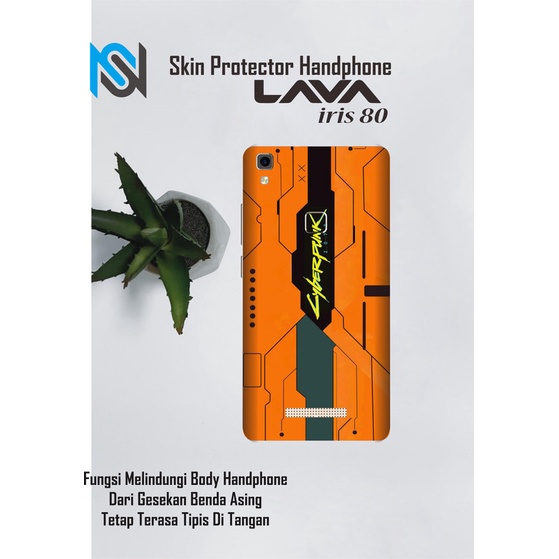 Isi 2pcs Garskin Hp Lava iris 80 Motif cyber 2 - Free Custom Motif