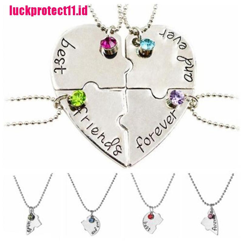 【LUCK】Hot Sale Puzzle Love Heart Friendship Necklace Best Friends Forever And Ever