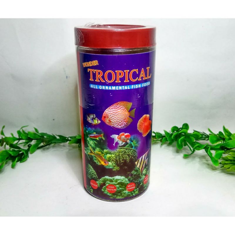 TROPICAL WONDER Makanan Pakan Ikan Cupang Kecil Hias Guppy Neon 100gr