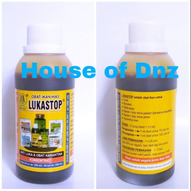 Obat Ikan Lukastop LUKASTOP LUKA STOP Obat Luka Ikan Koi Obat Parasit Ikan