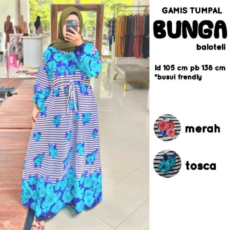 [Fashion Muslim] Gamis TUMPAL MOTIF baloteli | busui | manyung