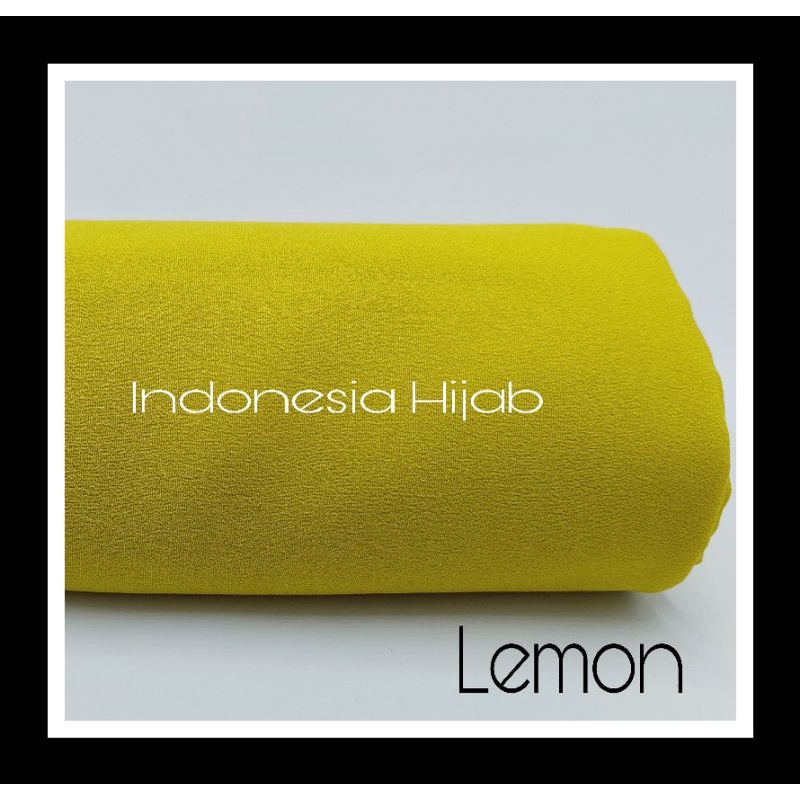 PASHMINA Diamond Premium 170 X 75 cm Jahit Tepi BUKAN DI NECI-lemon