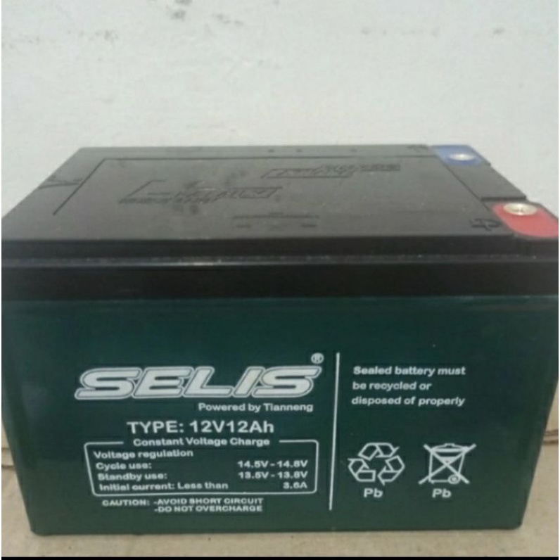 Aki Sepeda Listrik Selis 12V 12A