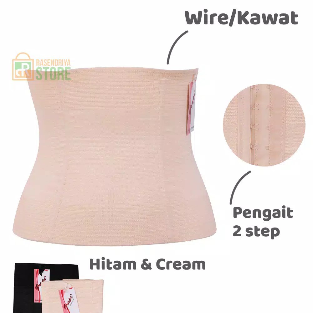 (COD) Stagen Korset Tulang Kawat Perut Korset Tari Kancing 2 STEP CORSET PERAMPING PERUT