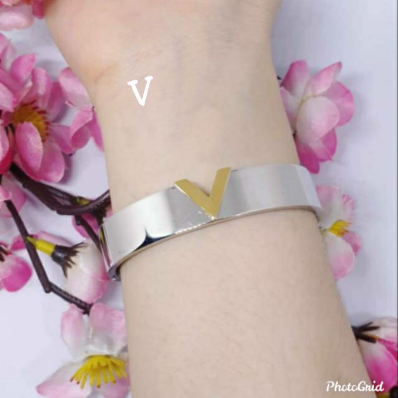 Gelang bangle korea simple plat titanium anti karat GBT-15