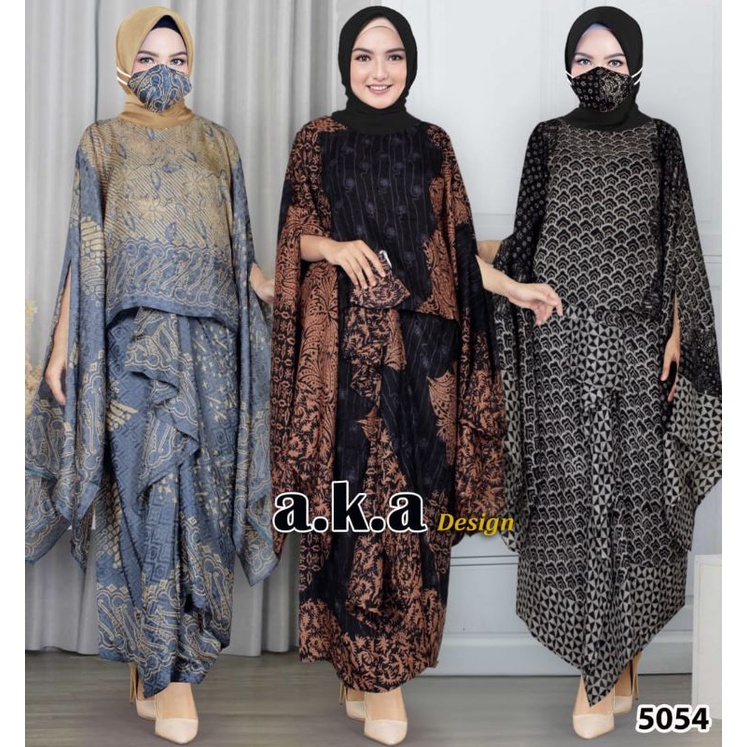 stelan batik viscose terbaru / set batik cantik modern / batik rok lilit / set batik kalong modern
