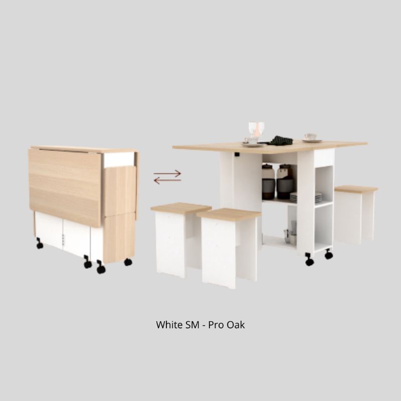 MEJA MAKAN MULTIFUNGSI/MEJA MAKAN MINIMALIS/MEJA MAKAN SKANDINAVIA - ALLISON DT - PIRA BY PRO DESIGN