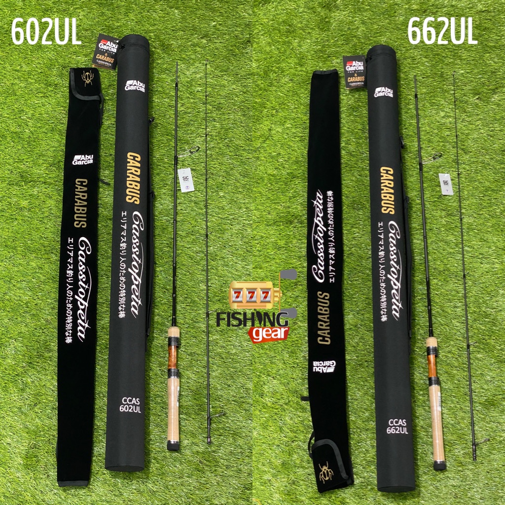 JORAN ABU GARCIA CARABUS CASSIOPEIA TRAVEL ROD CCAS 602UL AND 662UL SPINNING