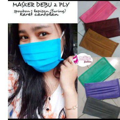 Masker Steril, 2 Lapis Murah Meriah(warna Random)