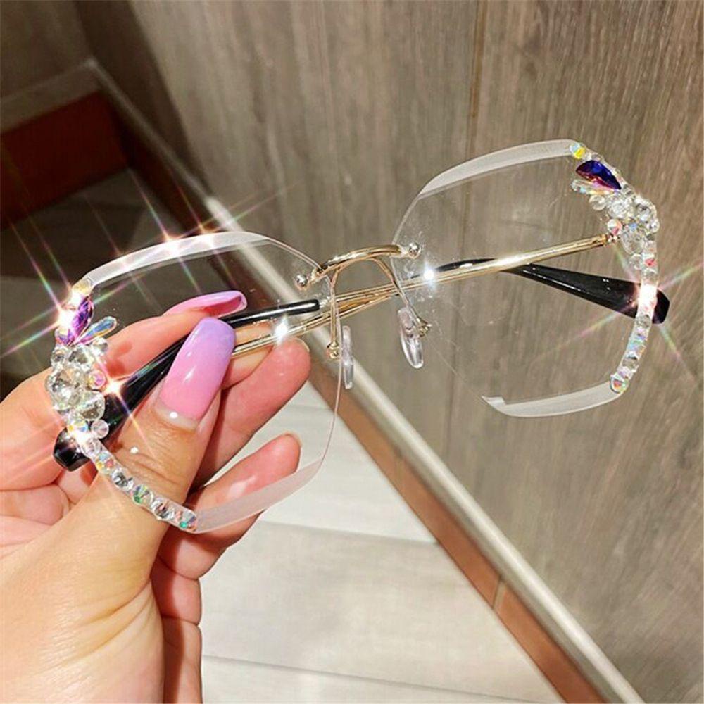 Wonder Rhinestone Sunglasses Retro UV400 Cutting Lensa Wanita Kacamata Matahari