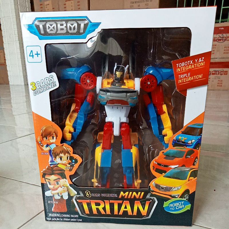 CP101 - Mainan Robot TOBOT Tritan bisa berubah menjadi 3 Mobil Combined 3TB