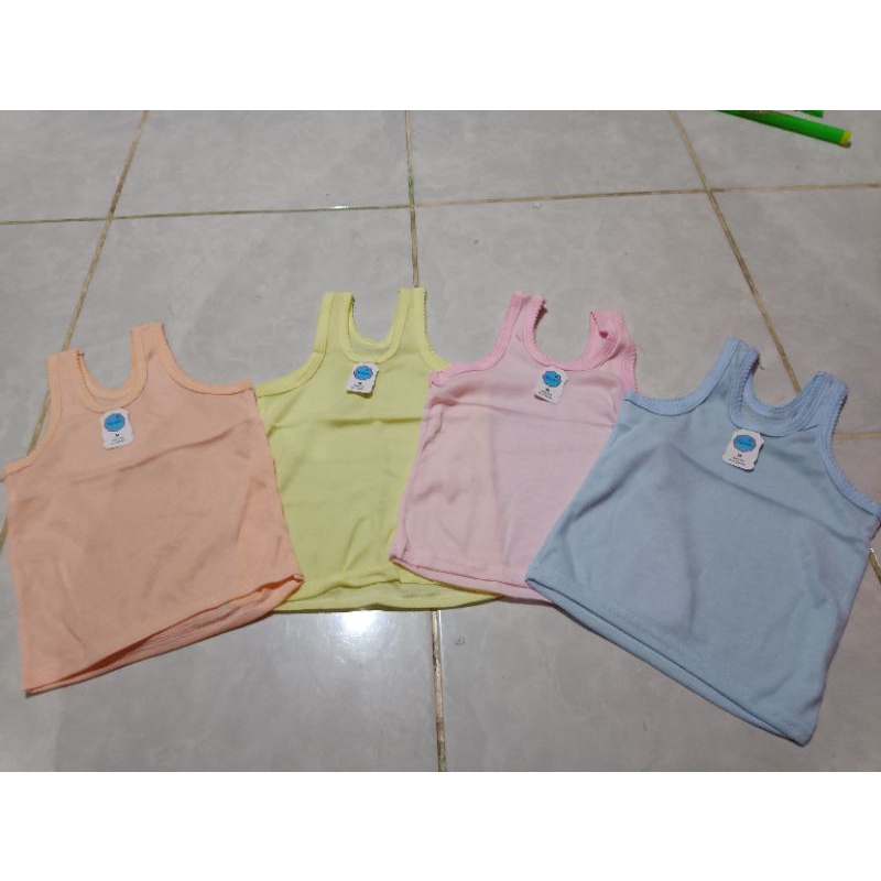 (3 PCS) SINGLET NONIC WARNA/SINGLET ANAK WARNA/KAOS DALAM ANAK