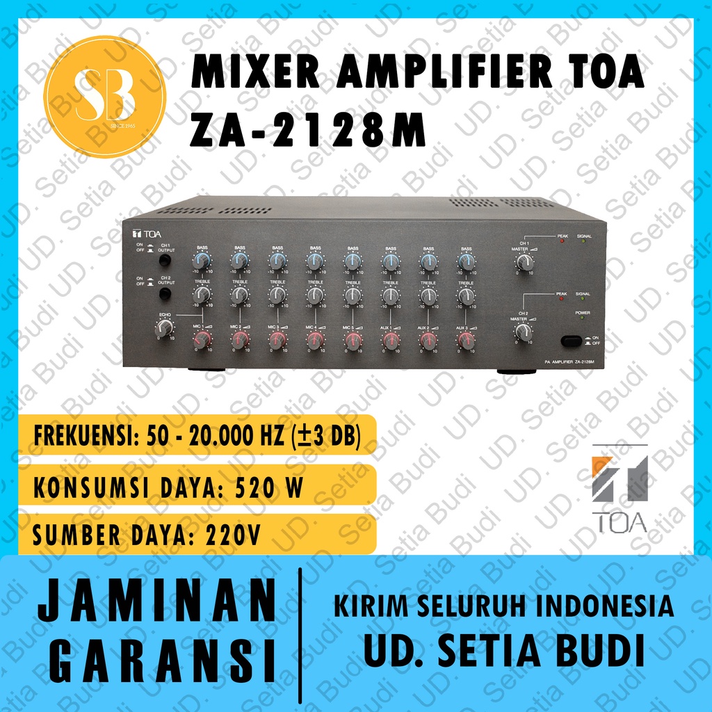 TOA Mixer Amplifier ZA-2128M Asli dan Bergaransi