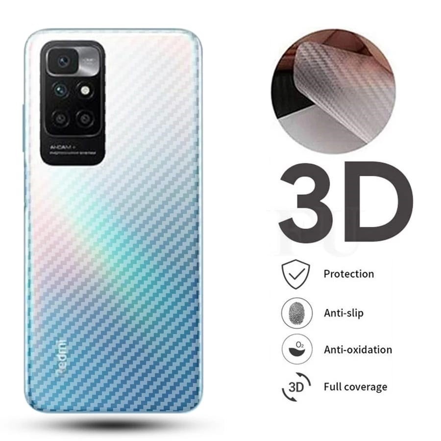 GARSKIN Sticker Carbon Samsung A03s Samsung M52 Skin Carbon Transparan Fiber Protection Back Sticker Carbon