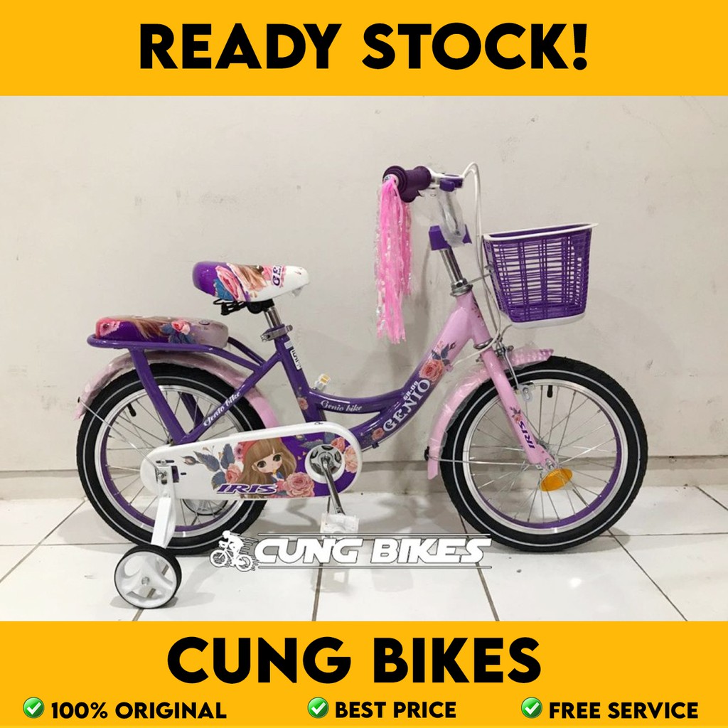 SEPEDA ANAK PEREMPUAN MINI GENIO IRIS 16 18 INCH BY UNITED BIKE