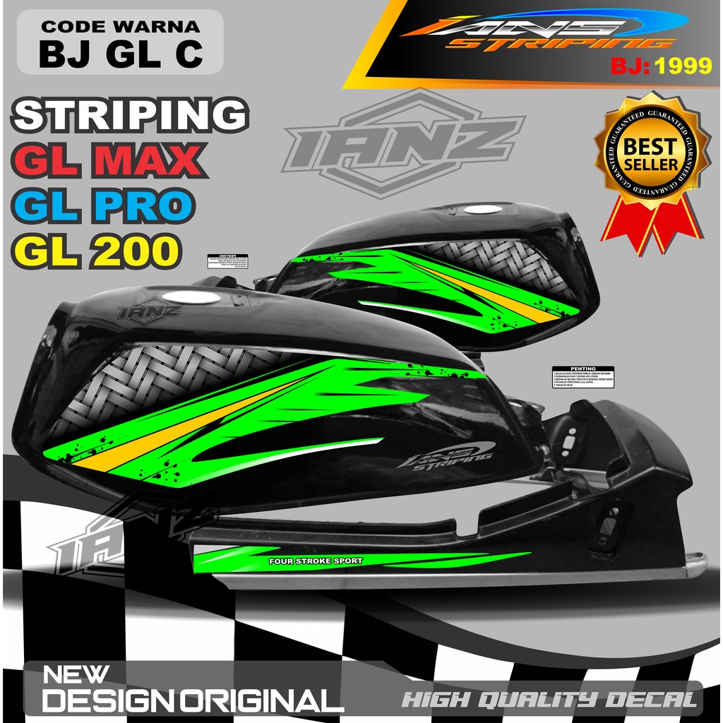 STRIPING CUSTOM LIST BODY GL MAX GL PRO TERMURAH / STRIPING GL MAX TERBARU / STIKER MOTOR