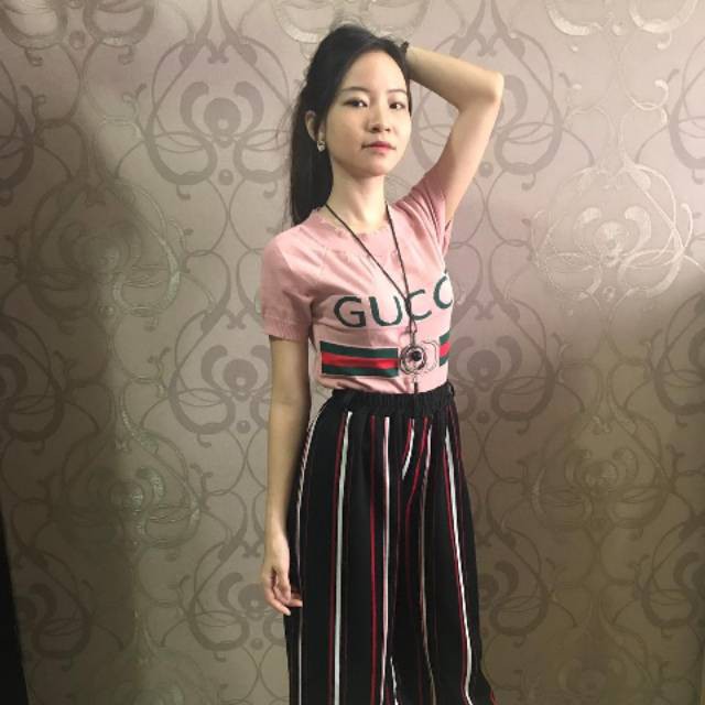 PAKAIAN WANITA TERBARU TERLARIS //  Atasan Rajut Gucci IMPORT