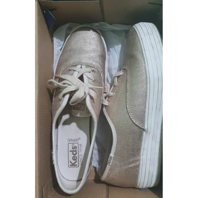 KEDS Triple Matte Brushed Metallic Rose Gold