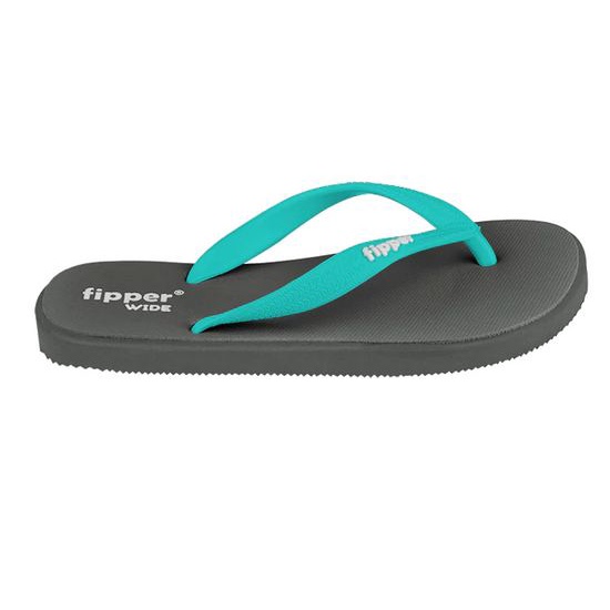 Sandal Fipper Wide Grey Grey Dark Turquoise Original