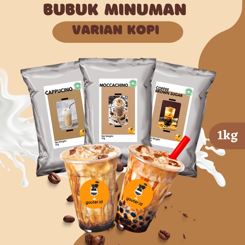 BUBUK MINUMAN RASA KOPI 1KG / SERBUK MINUMAN ANEKA RASA / POWDER MINUMAN / MINUMAN KEKINIAN BOBA