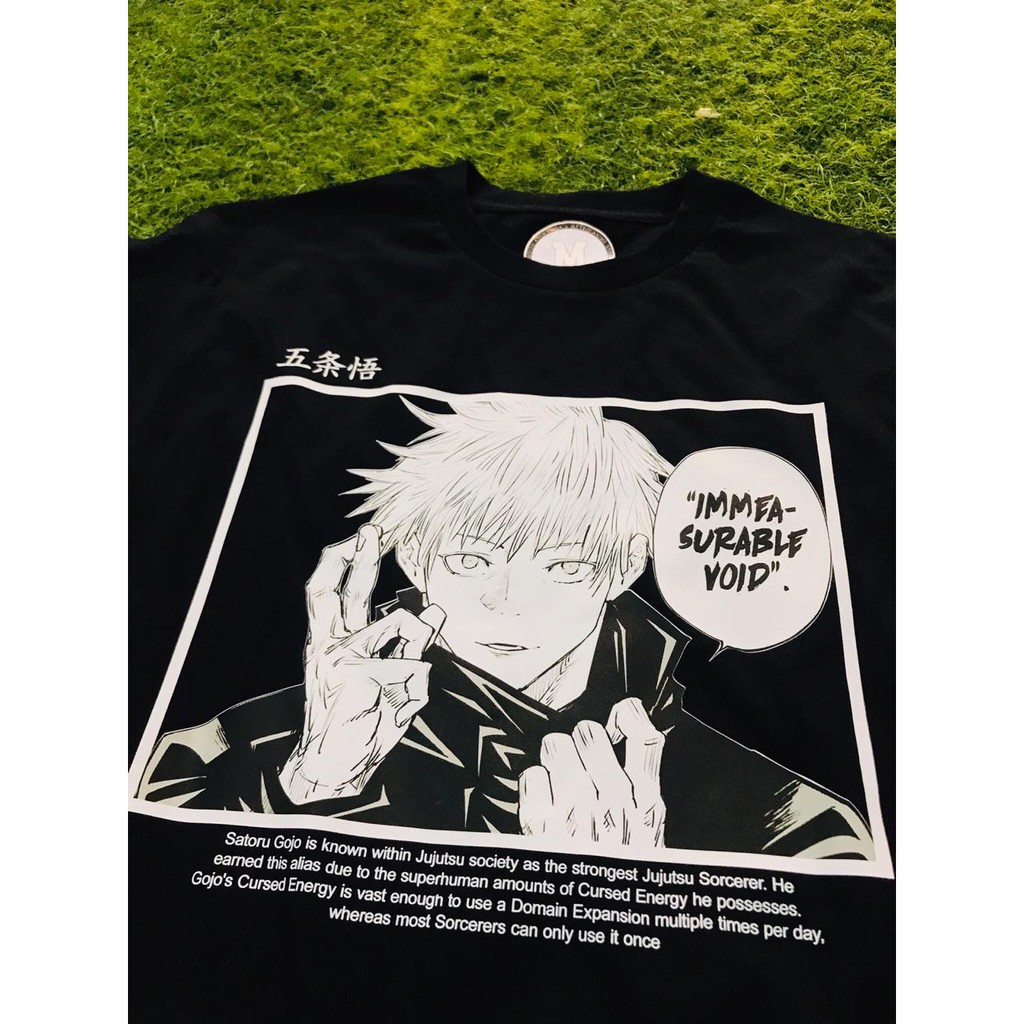 Tshirt Satoru Gojo Void Black Jujutsu Kaisen