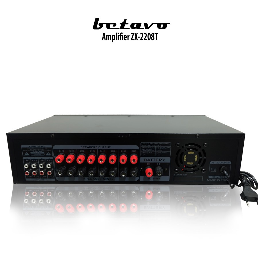 AMPLI WALET KARAOKE BETAVO ZX-2208 T PROFESSIONAL AMPLIFIER BLUETOOTH