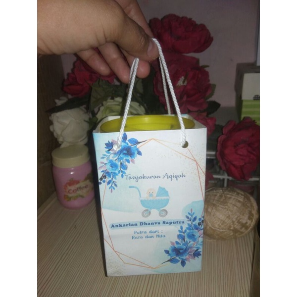 

paperbag uk 11x7,5x7,5cm isi 25pc cetak 2sisi