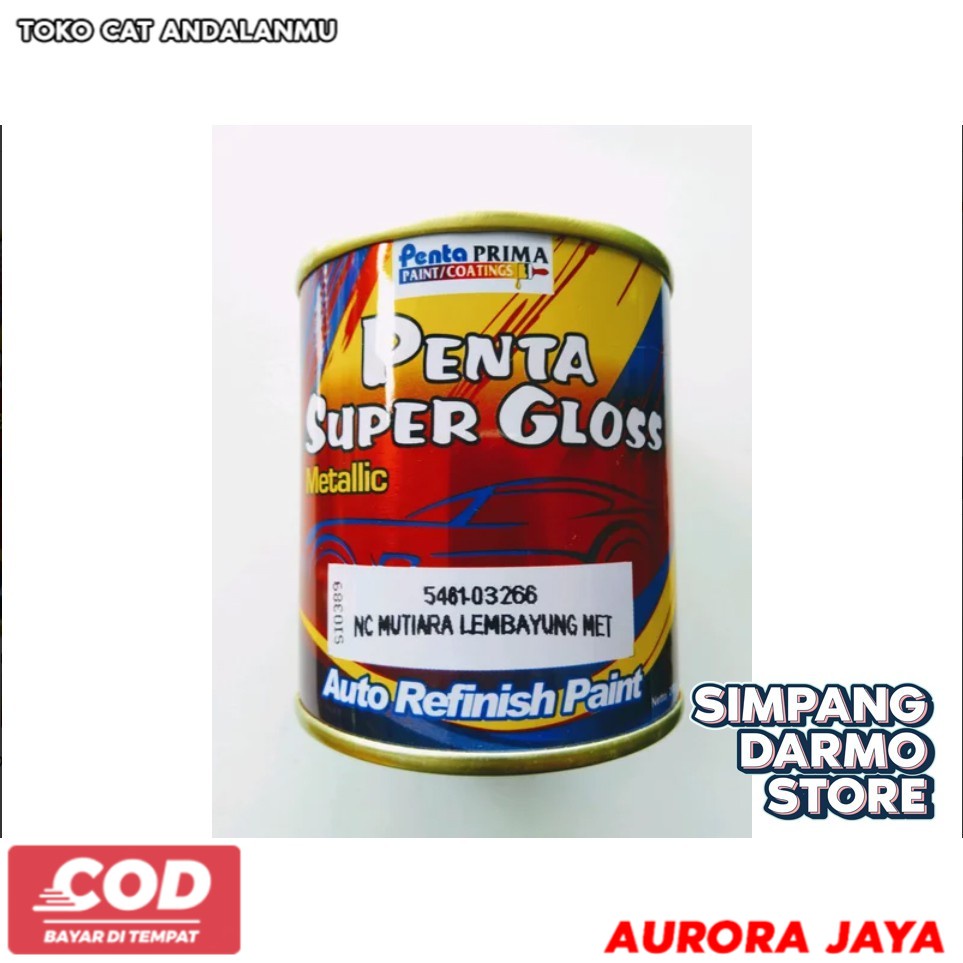 Cat Mutiara Lembayung Ungu kuning merah biru putih gold pearl Penta Gloss -  Toko Cat Aurora