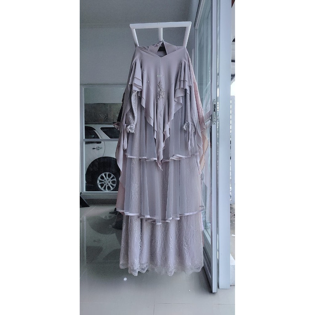 [FAESTA SYAR'I SALE] GAMIS SYARI / DRESS SET BROKAT MEWAH ORIGINAL " FEMME LA BELLE " By Faesta Syar