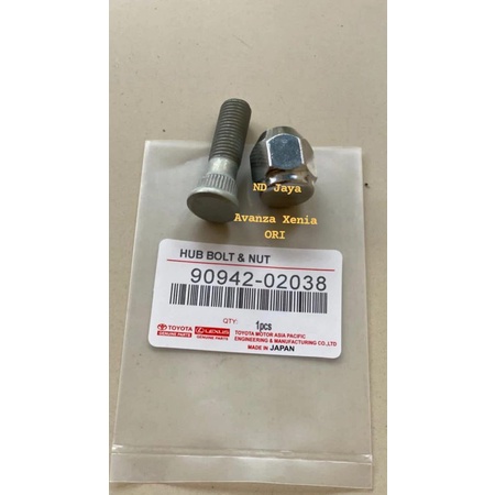 BAUT RODA AVANZA XENIA ORI + MUR RACING HUB BOLT NUT AVANZA XENIA ORI