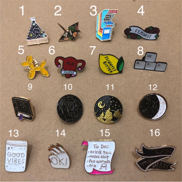 (Buy 2 Get 1) Pin Bros Enamel Pin Pin Gambar Tusuk