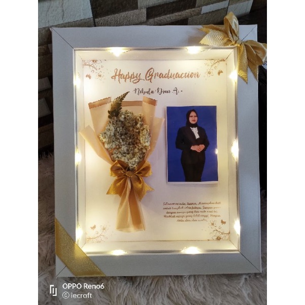 1 HARI JADI Flower in Frame Polaroid Frame 20x25 cm Kado Unik Kado pernikahan kado anniversary kado wisuda Kado tunangan Kado ultah Kado Ulang Tahun