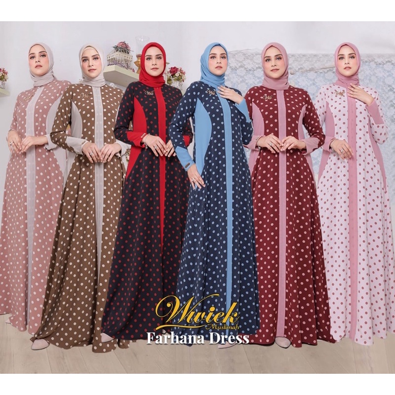 Farhana Set Original by Wwiek Muslimah( Dress dan Hijab)