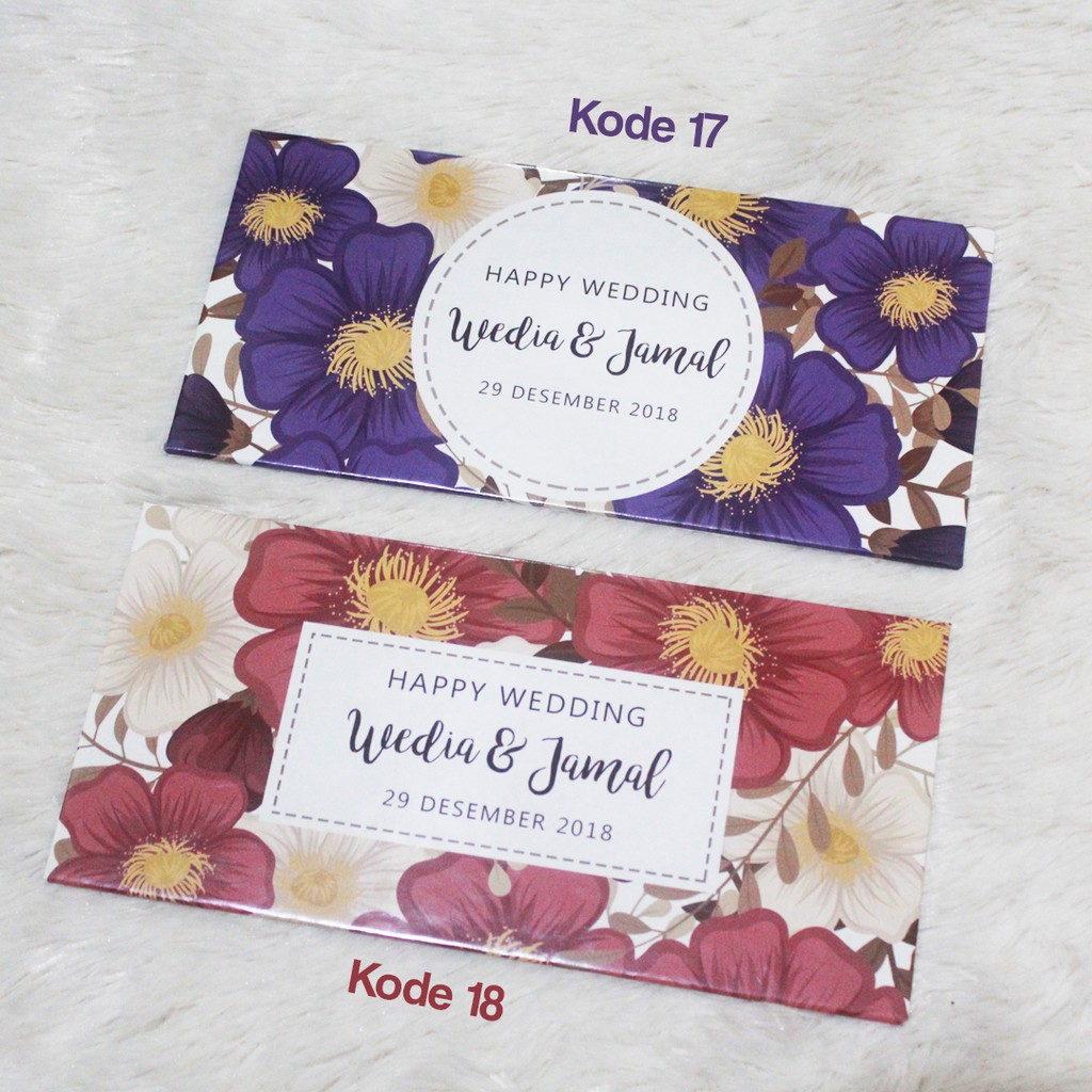 Kartu Ucapan Hardcover  Kode 17 dan 18 Floral Wedding