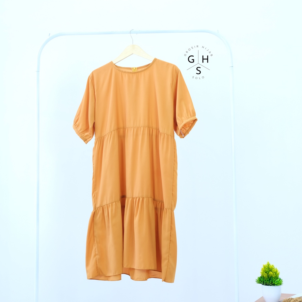 (MGA) TUNIK SIPHA OVERSIZE MIDI DRESS RUFFLE DAILY TUNIK PREMIUM