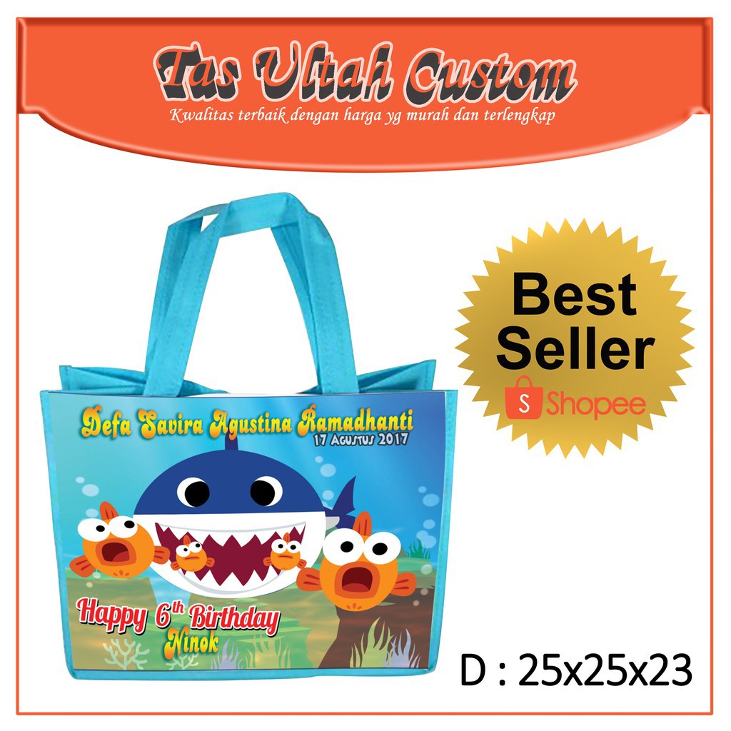 

Lnkshop Tas Ukuran D_25x25x23cm:Tas Souvenir ultah anak/souvenir/tas ultah anak/tas berkat Motif