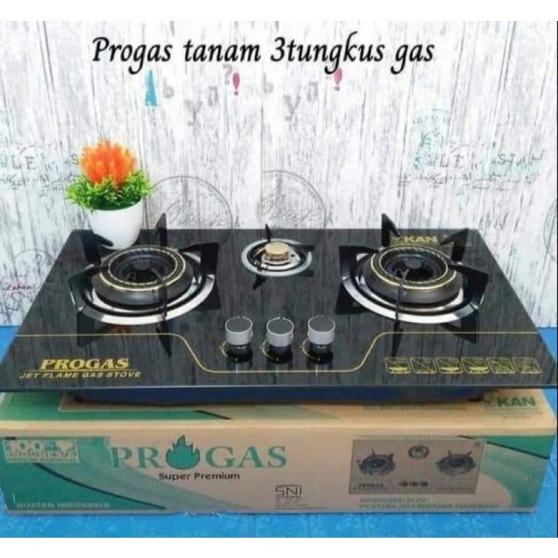 Kompor progas tanam 3 tungku