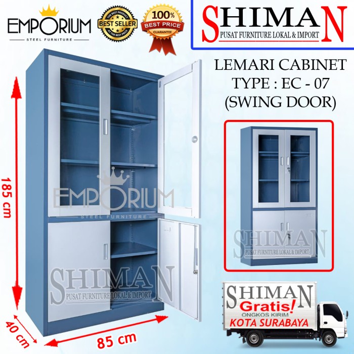 

READY Lemari Besi /Lemari Cabinet /Lemari Arsip / Filling Cabinet/type EC 07 TERLARIS