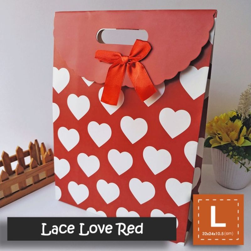 

Paper Bag Motif Ukuran L / Tas Kertas Kado - GIRLY