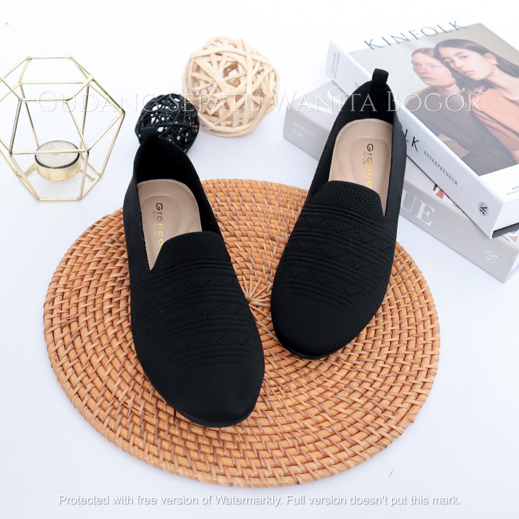 Gratica Sepatu Wanita Flat Shoes Rajut BG 01