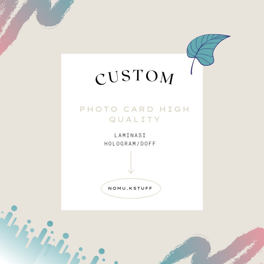 Custom Photo Card DOFF dan HOLOGRAM✨