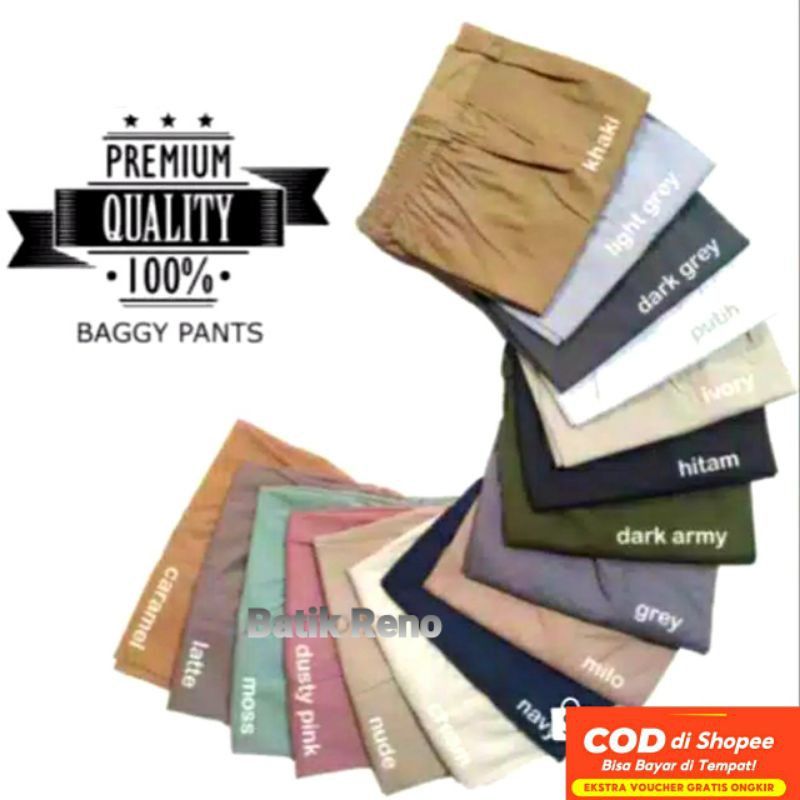 CELANA BAGGY PANTS PREMIUM AMERICAN DRILL GRADE A CELANA PANJANG WANITA CELANA KANTOR KERJA
