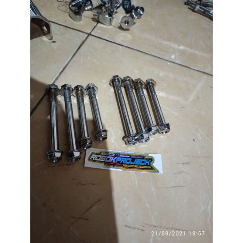 BAUT PANGKON MESIN MEGAPRO COPOTAN MOTOR CHROME