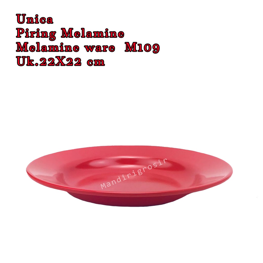 &quot;Unica * Piring Melamine * Melamine ware * M109 * Uk.22X22 cm &quot;