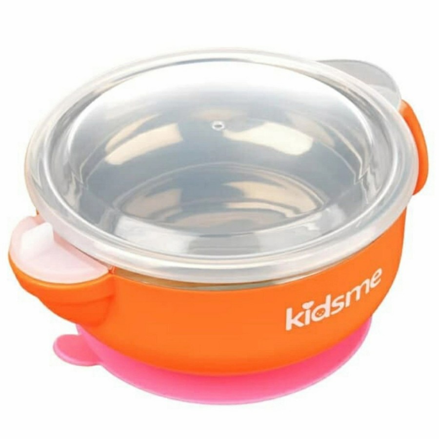 KIDSME Stainless Steel Warming Suction Bowl Mangkok Bayi Anti Slip Alat MPASI