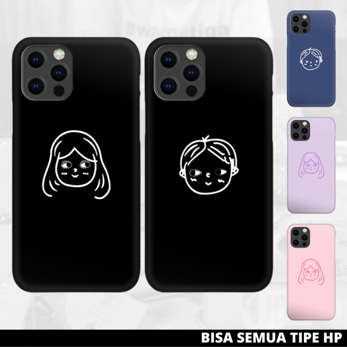 BOSCASING - Premium Casing Case Couple Kartun Aesthetic Lucu All Type Iphone Samsung Realme Oppo Viv
