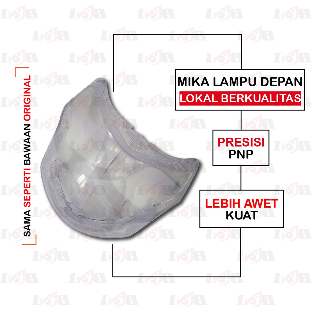 Mika Lampu Depan Vega ZR Headlamp Kaca Lampu Depan Lokal Kualitas Bagus